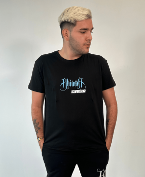 Camiseta de color negro Ahinma CREW.