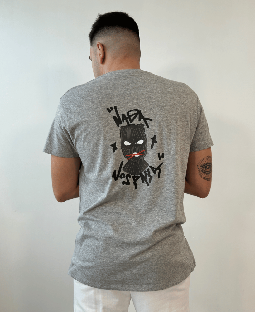 Camiseta Gris Ahinma Rebel Negro