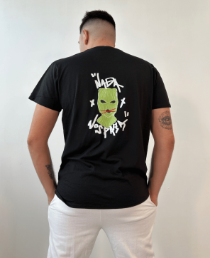 Camiseta Negra Ahinma Rebel Verde