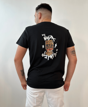 Camiseta Negra Ahinma Rebel Animal Print