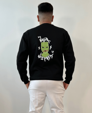 Sudadera Negra Ahinma Rebel Verde