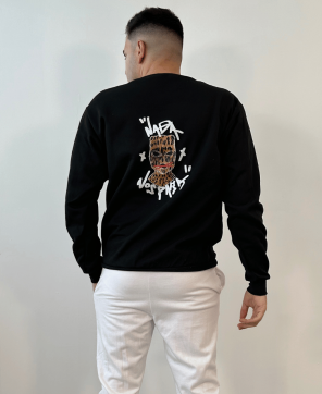 Sudadera Negra Ahinma Rebel Animal Print